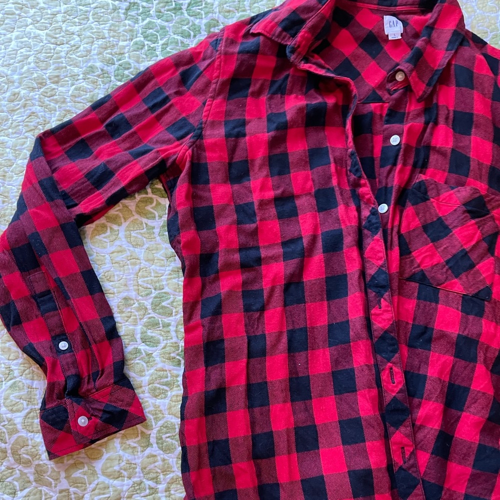 Womens gap Buffalo check shirt size L